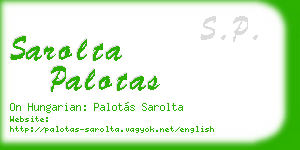 sarolta palotas business card